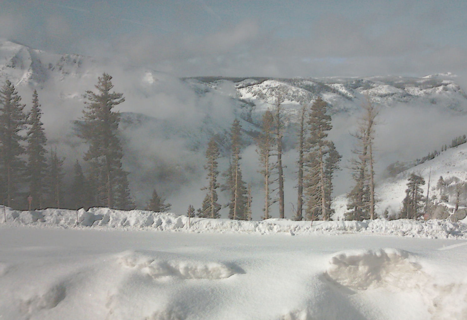Looking out over the misty mountains