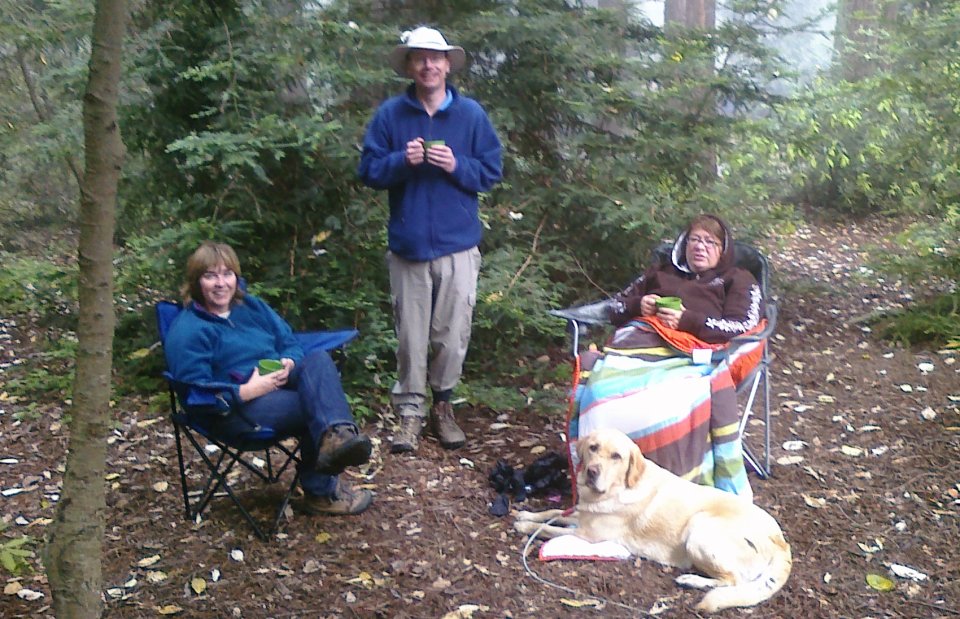 Camping under a cloud