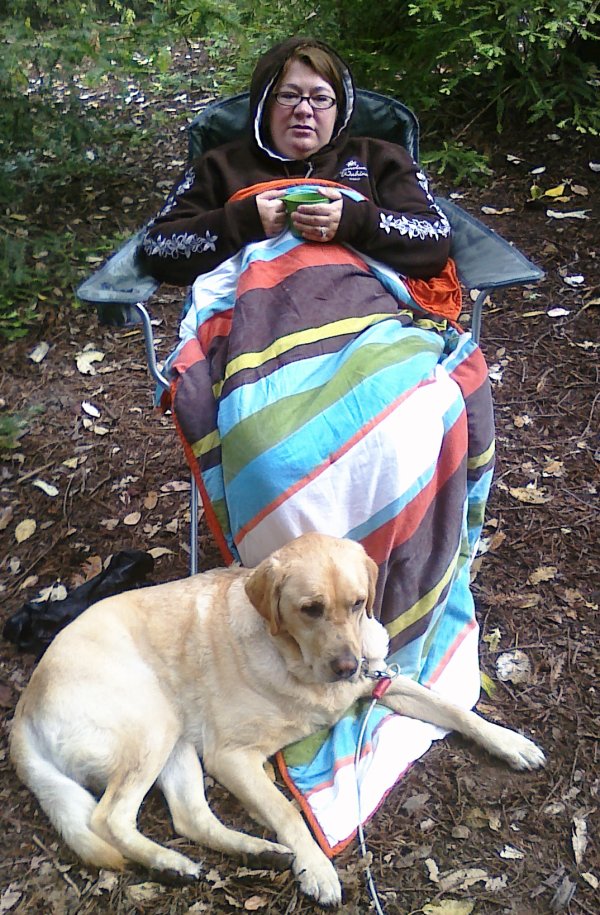 Camping under a cloud